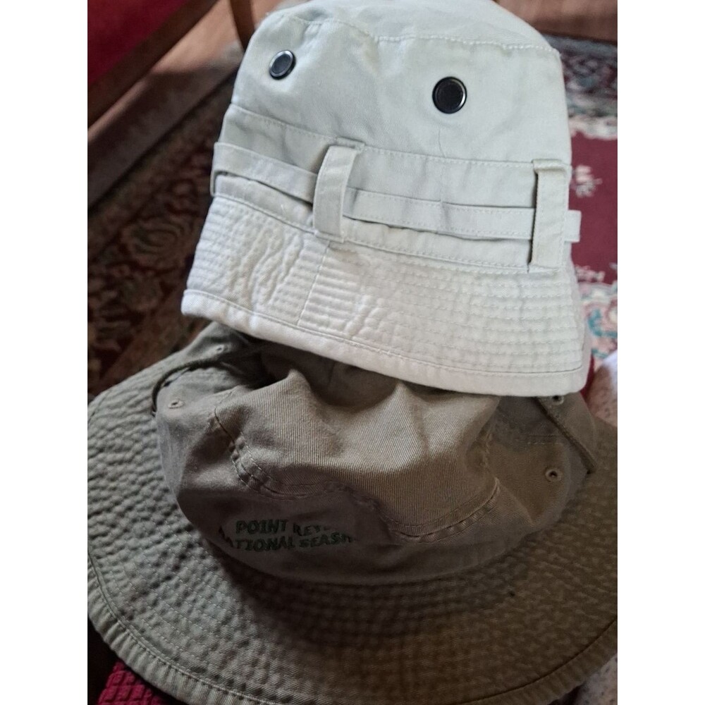 Men's Dual-Color Bucket Hats — Cream and Olive Casual Sun Hat